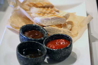 Grilled Chicken Strips wit Dipping Sauces