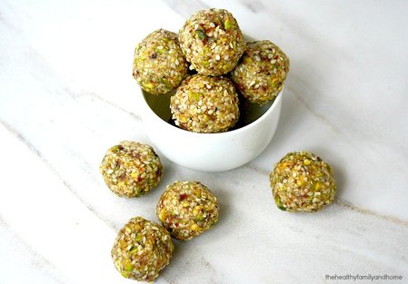Saint Patrick's Day Pistachio Sesame Seed Balls