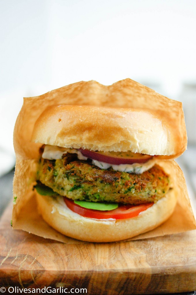 It's clear Kathy knows how to make a good-looking quinoa veggie burger.