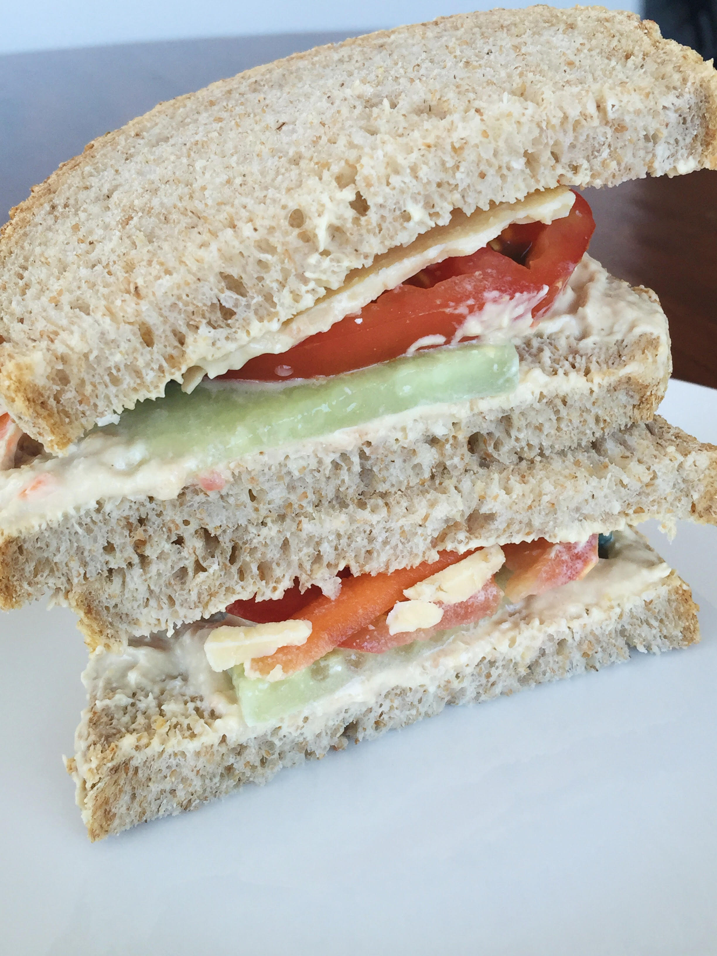 Loaded Hummus & Veggie Sandwich