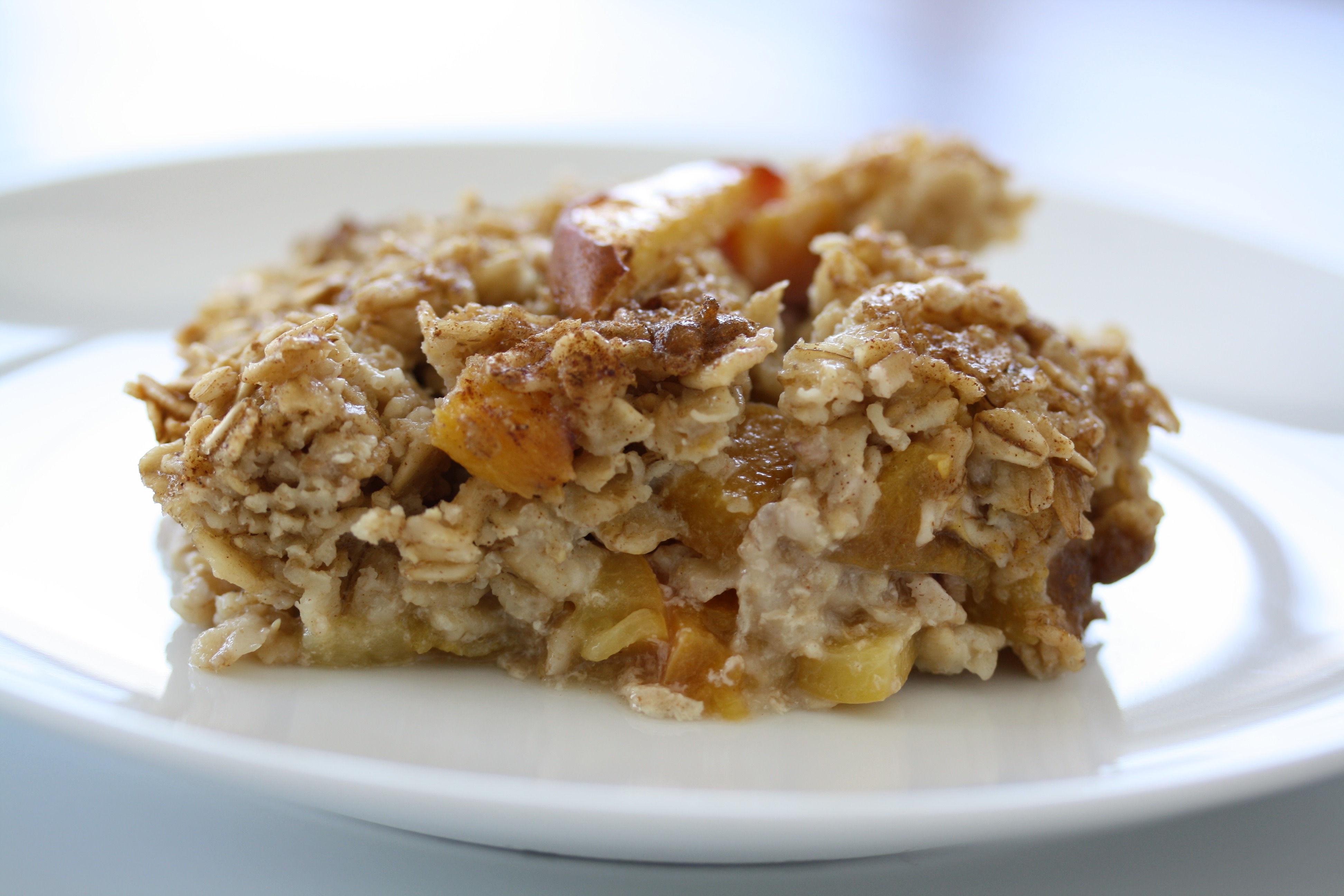 Peaches and Cream Baked Oatmeal