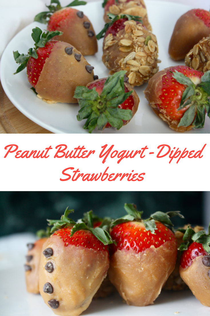 Peanut Butter Yogurt Dipped Strawberries